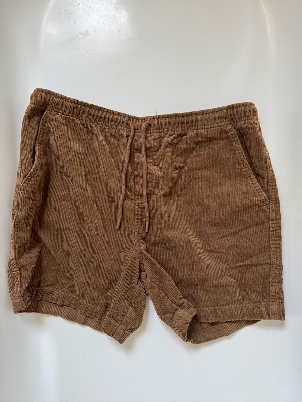 Men's Corduroy Drawstring Shorts - Brown